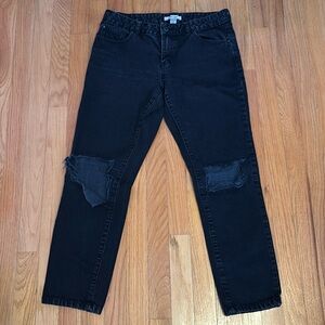 Refuge Black Distressed Skinny Jeans- Sz 8